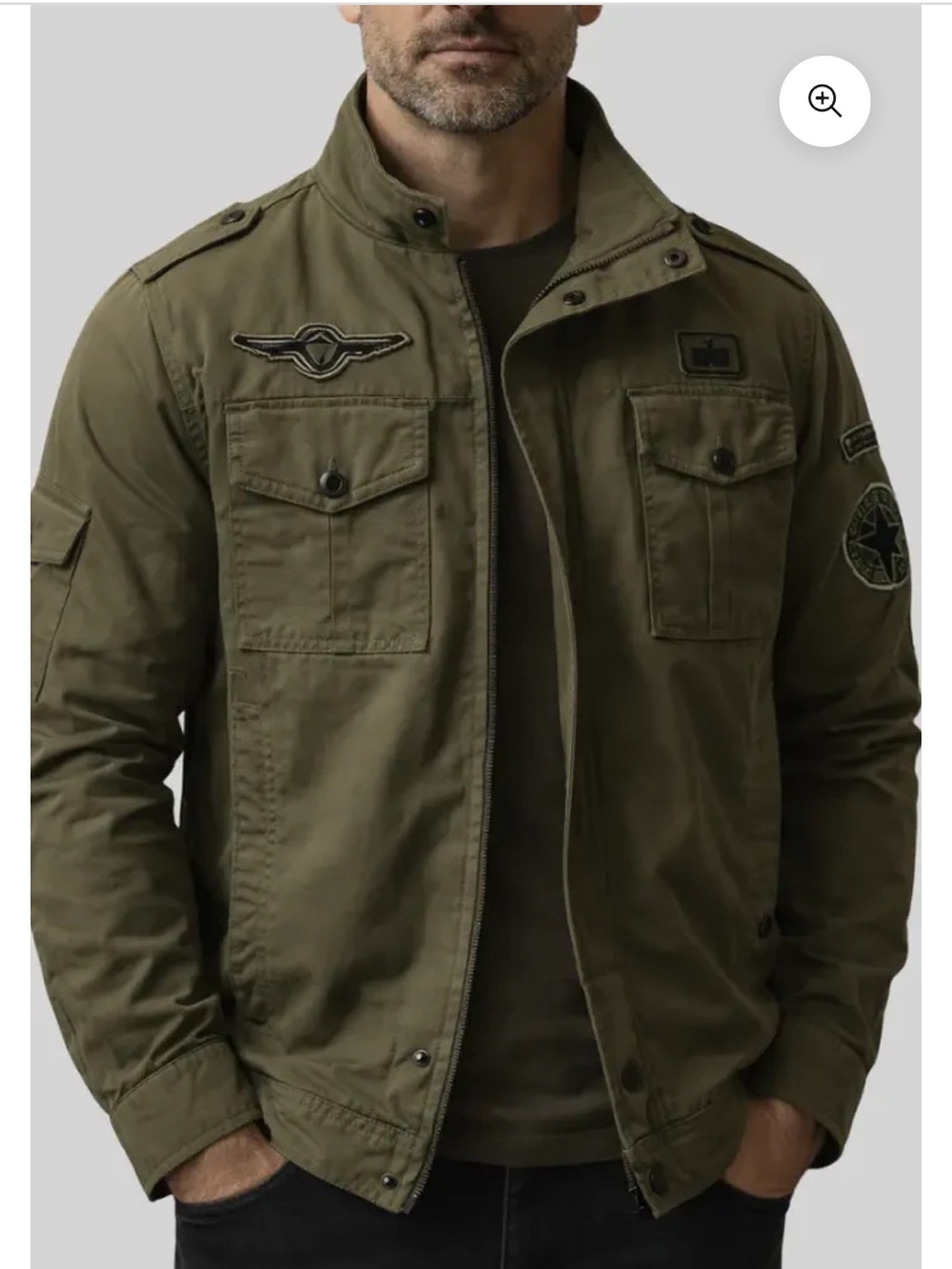 Men's Military Field Jacket in Olive Green - new with tags
